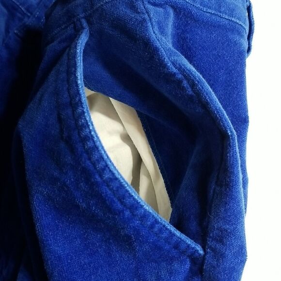 Tabi Pants Woman's Size 12 Petites Stretch Purple Blue Velvet Vintage Office - Picture 13 of 13